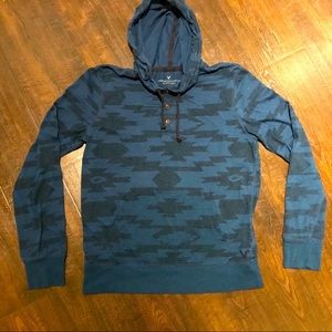 American Eagle Aztec Lightweight Hooded Sweatshirt